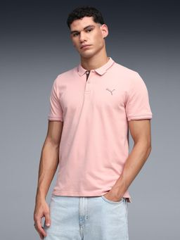 Puma - Men'S Pink Contrast Polo T-Shirt