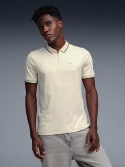Puma - Cream Premium Zipper Placket Men's Polo T-Shirt