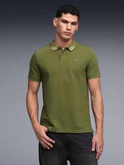 Puma - Men'S Green Ottoman Knit Polo T-Shirt