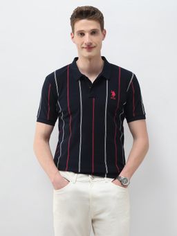 U.S. POLO ASSN. - Men's Vertical Striped Slim Fit Polo Shirt
