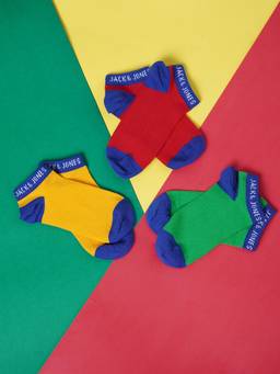 Jack & Jones Junior - Boys Ankle Length Socks - Pack of 3