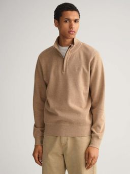 GANT - Men Khaki Solid Regular Fit Sweatshirt