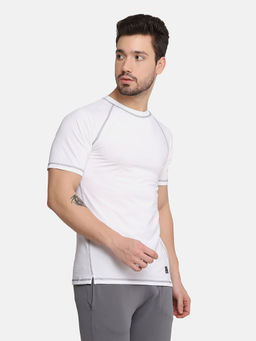 Aesthetic Bodies - Round Neck White Men Sport T-Shirt