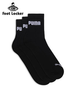 Puma - CUSHIONSPORT QUARTER 3P Unisex Black Socks (Set of 3)