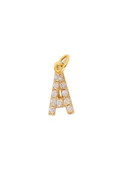 AQUASTREET - 18K Gold Plated Zircon Initial Letter A Charms for Necklace, Anti-Tarnish Jewelry