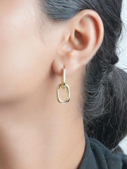 AQUASTREET - 14K Gold Plated Drop Earrings, Anti-Tarnish Copper Jewelry