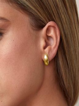 AQUASTREET - 14K Gold Plated Tear Drop Studs, Anti-Tarnish Copper Jewelry