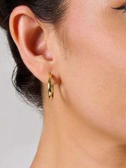 AQUASTREET - 14K Gold Plated Thin Hoops , Anti-Tarnish Copper Jewelry