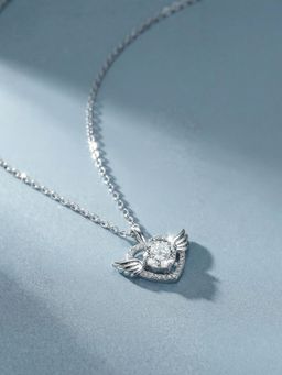 Palmonas - Angel Wing Heart 925 Sterling Silver Necklace for Women