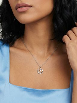 Palmonas - Luna Orbit Crystal Drop 925 Sterling Silver Necklace for Women