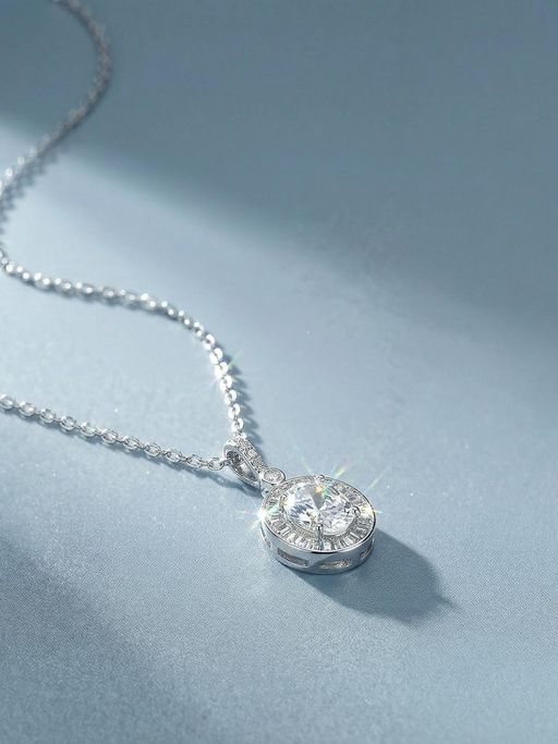 Palmonas Timeless Oval 925 Sterling Silver Necklace for Women