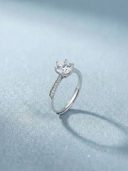 Palmonas - Bold Solitaire 925 Sterling Silver Ring for Women