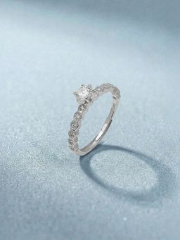 Palmonas - Petite Solitaire 925 Sterling Silver Ring for Women