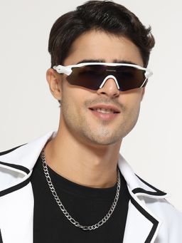 HASHTAG EYEWEAR - Men Shield Multi-Color Sunglasses-HTSP-103-C7 (48)