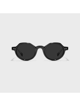 SAM AND MARSHALL - 400% Uv Protection Acetate Round Shape Black Unisex Sunglasses-MALANA_BLACK_2913