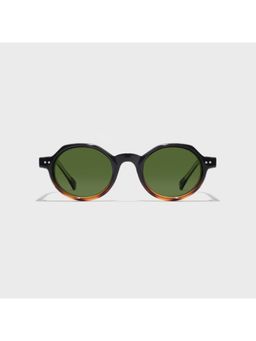 SAM AND MARSHALL - 400% Uv Protection Acetate Round Shape Green Unisex Sunglasses-MALANA_TEXTURED_2909