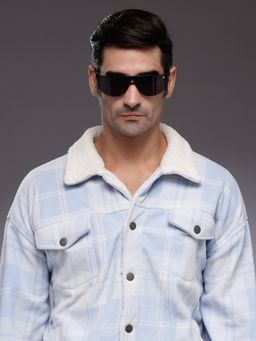 HASHTAG EYEWEAR - Men Rectangle Black Sunglass-SEWA-8975-BLK (44)