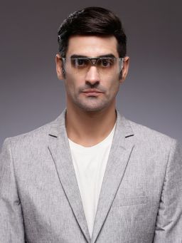 HASHTAG EYEWEAR - Men Rectangle Clear Sunglass-SEWA-8975-TRA (44)