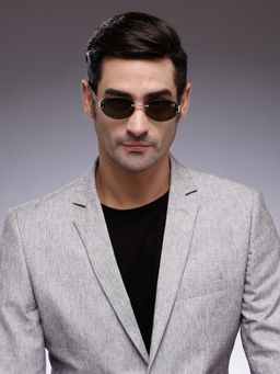 HASHTAG EYEWEAR - Men Oval Green Sunglass-Sewa-98266-G15 (40)