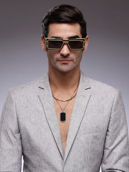 HASHTAG EYEWEAR - Men Rectangle Black Sunglass-Sewa-Jy98275-Gld.Blk (44)