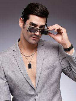 HASHTAG EYEWEAR - Men Rectangle Black Sunglass-Sewa-Jy98275-Lgld.Blk (44)