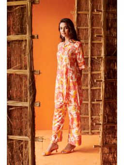 Karaj Jaipur - Women Muslin Multi-Color Kurta with Pant
