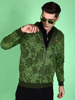 The Indian Garage Co - Men Green Printed Regular Fit Sweatshirt