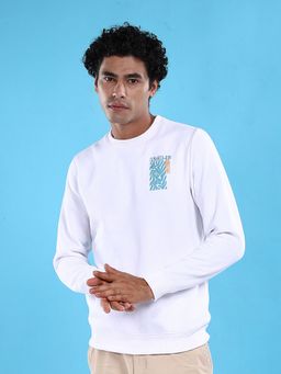 The Indian Garage Co - Men White Printed Regular Fit Sweatshirt