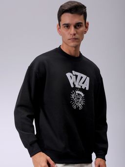 The Indian Garage Co - Men Black Printed Relaxed Fit Sweatshirt