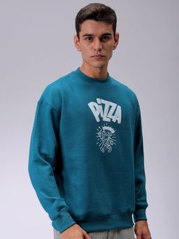 The Indian Garage Co - Men Green Printed Relaxed Fit Sweatshirt