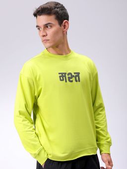The Indian Garage Co - Men Green Printed Relaxed Fit Sweatshirt