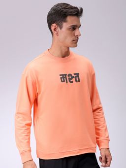The Indian Garage Co - Men Coral Printed Relaxed Fit Sweatshirt