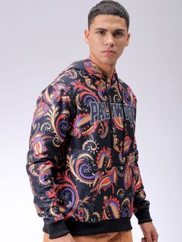 The Indian Garage Co - Men Black Printed Regular Fit Hoodie