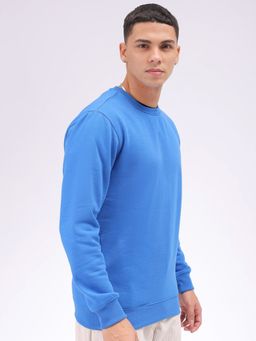 The Indian Garage Co - Men Blue Solid Regular Fit Sweatshirt