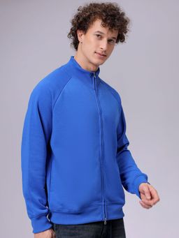 The Indian Garage Co - Men Blue Solid Relaxed Fit Sweatshirt