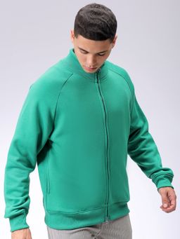 The Indian Garage Co - Men Green Solid Relaxed Fit Sweatshirt