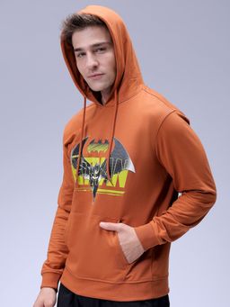 The Indian Garage Co - Men Regular Fit Batman Printed Overhead Hooded Sweatshirt