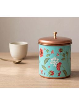 India Circus by Krsnaa Mehta - Blue Zinnian Jazz Steel Cookie Jar