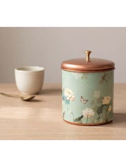 India Circus by Krsnaa Mehta - Green Sage Serenity Steel Cookie Jar