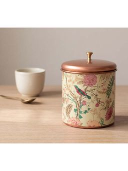 India Circus by Krsnaa Mehta - Beige Rustic Realm Steel Cookie Jar