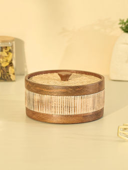 Brick Brown - Brown Reed Wood Roti Box Casserole