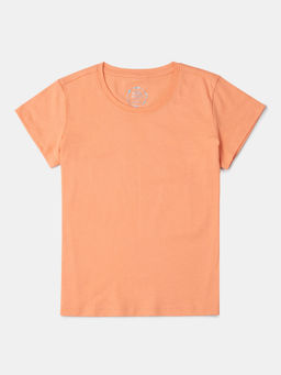 Jockey - RG02 Girl Super Combed Cotton Solid Short Sleeve T-Shirt - Coral Reef