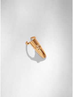 Outhouse - Oh Monogram Fingertip Ring In Gold Finish