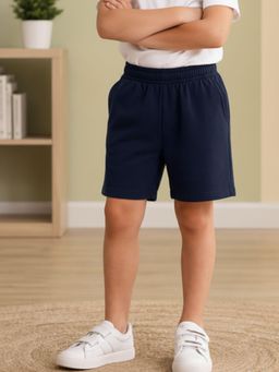 RIGO - Navy Blue Solid/Plain Shorts