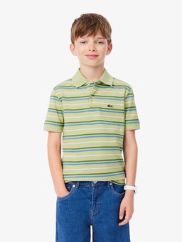 Lacoste - Green Stripes Half Sleeves Polo T-Shirts
