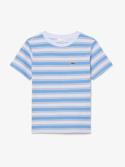 Lacoste - Blue Stripes Half Sleeves T-Shirts