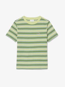 Lacoste - Green Stripes Half Sleeves T-Shirts