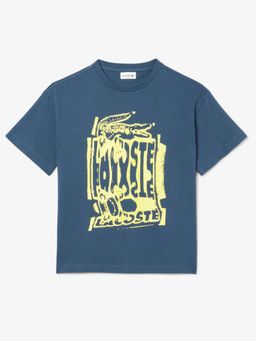 Lacoste - Blue Printed Half Sleeves T-Shirts