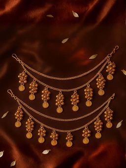 I Jewels - Gold-Plated Multi-Layered Traditional Earchain