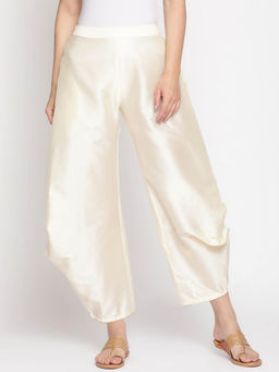 Abhishti - Cloud Cream Banarasi Pleated Pant
